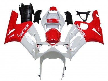 2003-2004 Kawasaki ZX6R Motorcycle Fairings - White Red UK