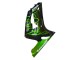 2003-2004 Kawasaki ZX6R Motorcycle Fairings - Glossy Black Green Flame UK