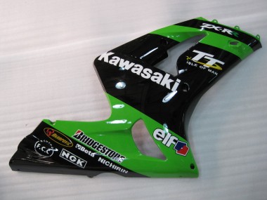 2003-2004 Kawasaki ZX6R Motorcycle Fairings - Green Black Elf Bridgestone UK