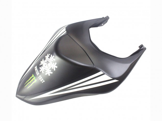2007-2008 Kawasaki ZX6R Motorcycle Fairings - Black White Red with White Snow Decal Ninja Elf UK