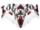 2007-2008 Kawasaki ZX6R Motorcycle Fairing - White Red UK
