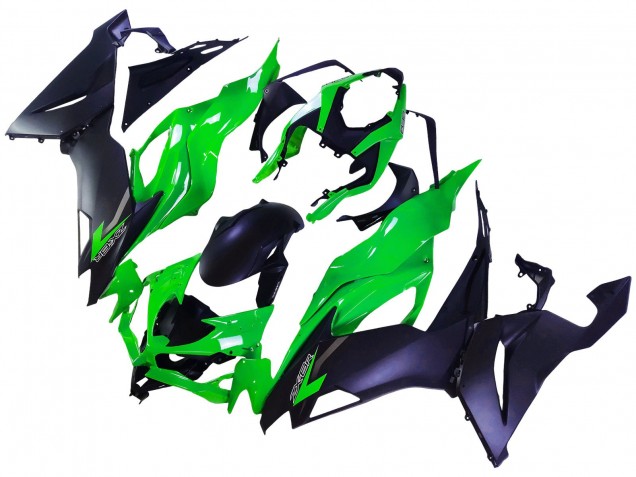 2019-2022 Kawasaki ZX6R Motorcycle Fairings - Green Matte Black UK