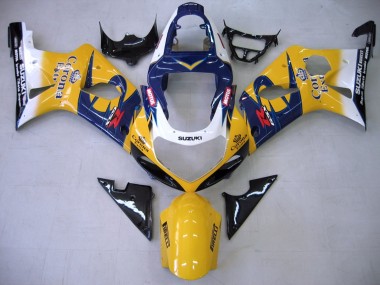 2000-2002 Suzuki GSXR1000 Motorcycle Fairings - Yellow Dark Blue White Motul Corona UK