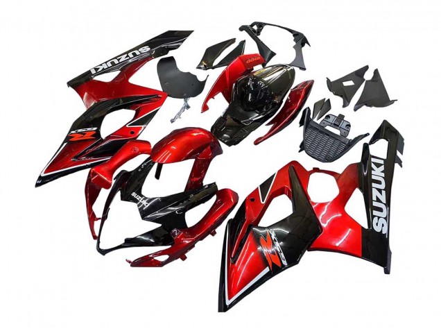 2005-2006 Suzuki GSXR 1000 Motorcycle Fairings - Red Glossy Black UK