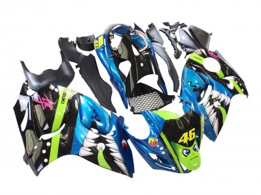 2008-2020 Blue Green Black Shark 46 Suzuki GSXR 1300 Hayabusa Motorcycle Fairings UK