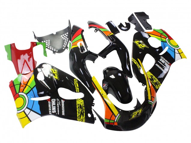 1996-2000 Suzuki GSXR 600 / GSXR 750 Motorcycle Fairings - Black Multicolor 27 UK