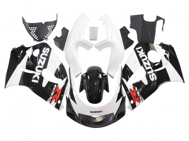 1996-2000 Suzuki GSXR 600 / GSXR 750 Motorcycle Fairings - Black White UK