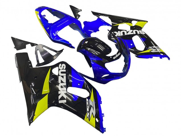 2001-2003 Suzuki GSXR 600 / GSXR 750 Motorcycle Fairings - Blue Yellow Glossy Black UK