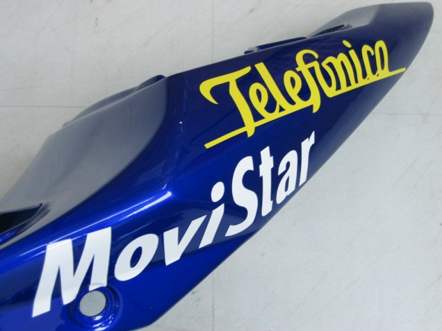 2004-2005 Suzuki GSXR 600 / GSXR 750 Motorcycle Fairings - Blue White Yellow Green Telefonica Motul MoviStar UK
