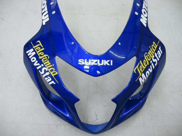 2004-2005 Suzuki GSXR 600 / GSXR 750 Motorcycle Fairings - Blue White Yellow Green Telefonica Motul MoviStar UK