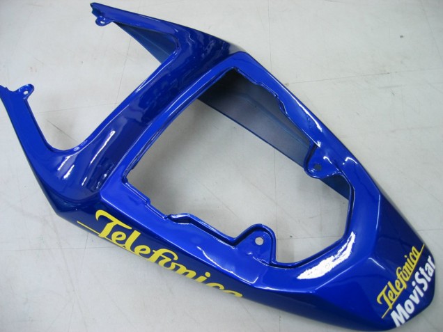 2004-2005 Suzuki GSXR 600 / GSXR 750 Motorcycle Fairings - Blue White Yellow Green Telefonica Motul MoviStar UK