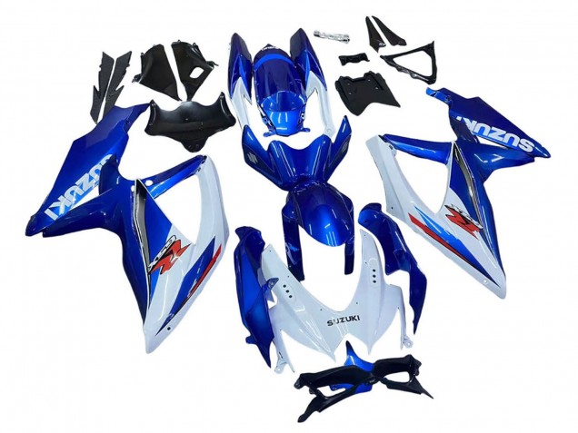2008-2010 Suzuki GSXR 600 / GSXR 750 Motorcycle Fairing Kits - Blue White Red UK