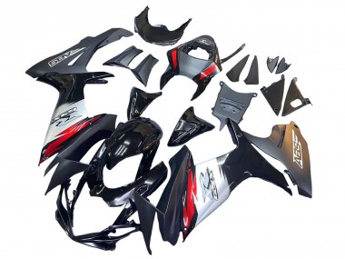2011-2024 Suzuki GSXR 600 / GSXR 750 Motorcycle Fairings - Glossy Black Forged Carbon Fiber Silver Red UK