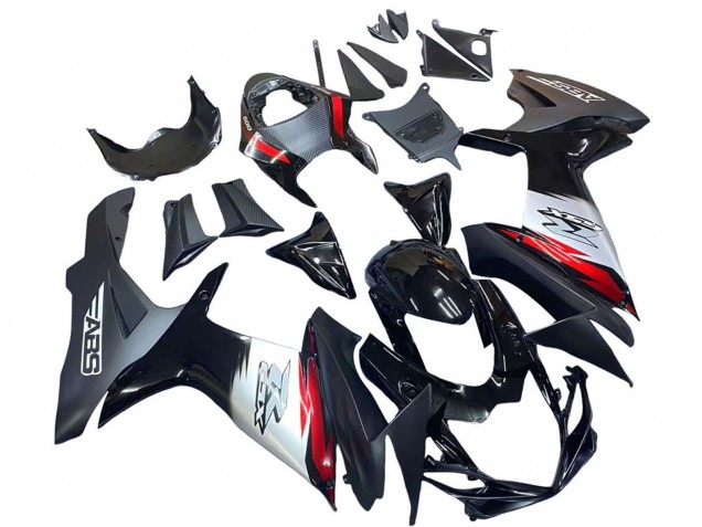 2011-2024 Suzuki GSXR 600 / GSXR 750 Motorcycle Fairings - Glossy Black Forged Carbon Fiber Silver Red UK