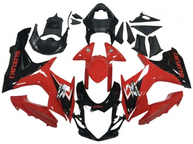 2011-2024 Suzuki GSXR 600 / GSXR 750 Motorcycle Fairing - Red Glossy Black UK