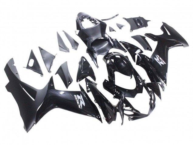 2011-2024 Suzuki GSXR 600 / GSXR 750 Motorcycle Fairings - Glossy Black Matte Black White Decal UK