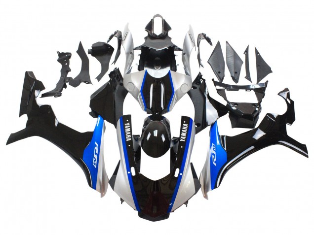 2015-2019 Yamaha YZF 1000 R1 Motorcycle Fairings - Silver Blue Glossy Black UK