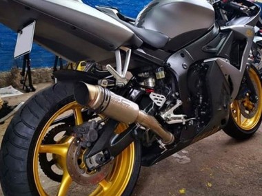 2006-2009 Yamaha YZF R6S Motorcycle Fairings - Matte Grey Matte Black Gold Decals UK