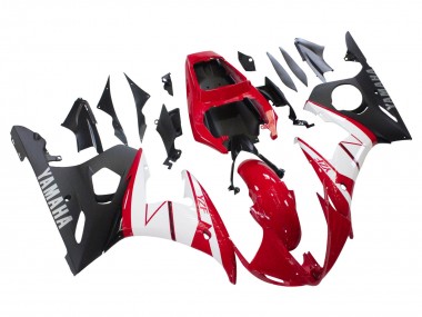 2006-2009 Yamaha YZF R6S Motorcycle Fairings - Red White Matte Black UK