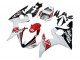 2006-2009 Yamaha YZF R6S Motorcycle Fairings - White Red Glossy Black Motul UK