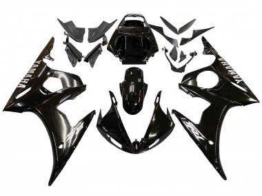 2005 Yamaha YZF 600 R6 Motorcycle Fairings - Glossy Black UK