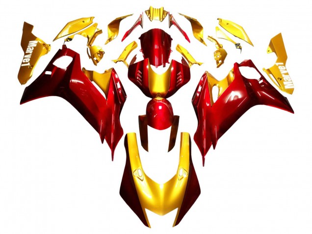 2017-2023 Yamaha YZF 600 R6 Motorcycle Fairings - Gold Red UK