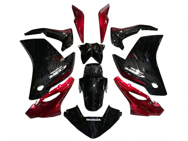 2011-2015 Honda CBR250RR Motorcycle Fairings - Glossy Black Red UK