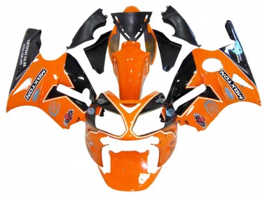 2002-2006 Kawasaki ZX12R Motorcycle Fairings - Orange Yellow Black Elf Maxton UK