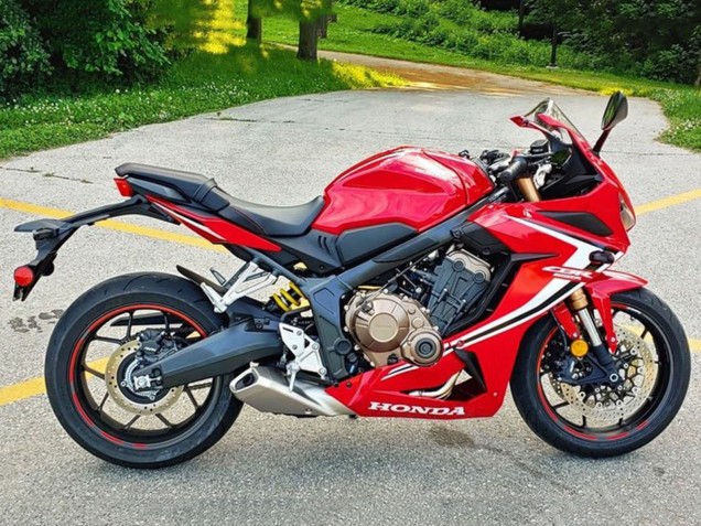 2019-2020 Honda CBR650R Motorcycle Fairings - Red White Black Stripe UK