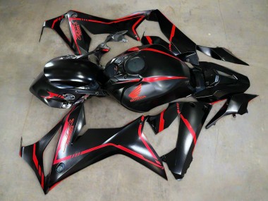 2021-2023 Honda CBR650R Motorcycle Fairings - Glossy Black Red Stripe UK