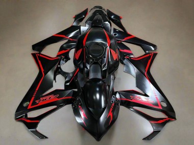 2021-2023 Honda CBR650R Motorcycle Fairings - Glossy Black Red Stripe UK