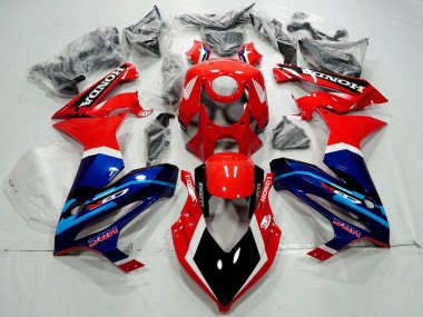 2021-2023 Honda CBR650R Motorcycle Fairings - Red Blue HRC UK