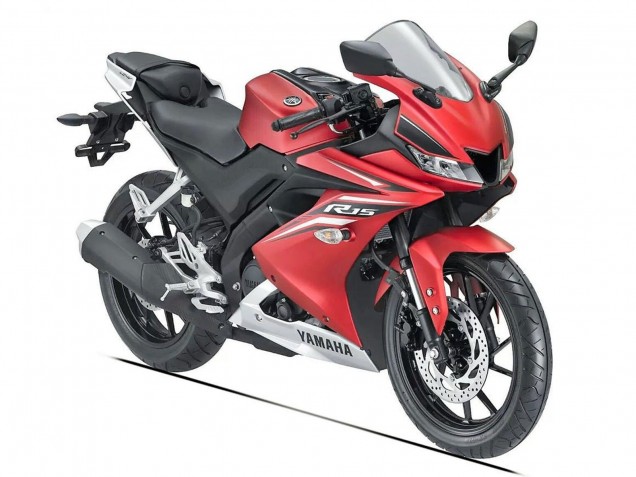 2018-2024 Yamaha YZF R15 Motorcycle Fairings - Matte Red Black UK
