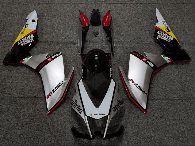 2009-2015 Aprilia RSV4 1000 Bike Fairings - Silver Red Black Yellow UK