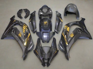 2016-2020 Kawasaki ZX10R Motorcycle Fairings - Faux Carbon Fiber Gold UK