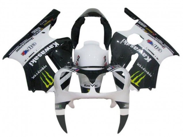 2002-2006 Kawasaki ZX12R Motorcycle Fairings - White Black Yellow Monster UK
