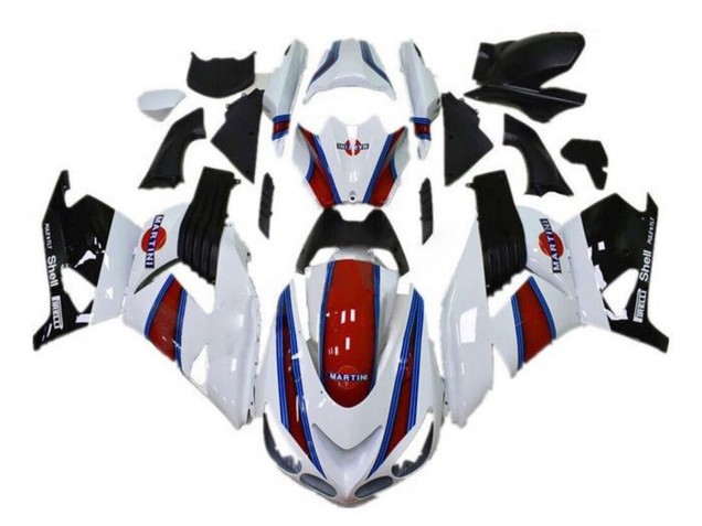 2006-2011 Kawasaki ZX14R ZZR1400 Motorcycle Fairings - White Red Blue Black Martini UK