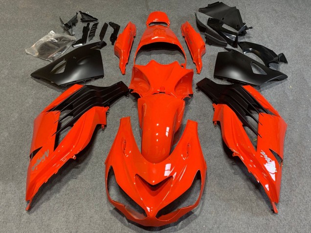2012-2024 Kawasaki ZX14R ZZR1400 Motorcycle Fairings - Red Matte Black UK