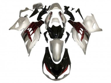 2012-2024 Kawasaki ZX14R ZZR1400 Motorcycle Fairings - Silver Glossy Black Red UK