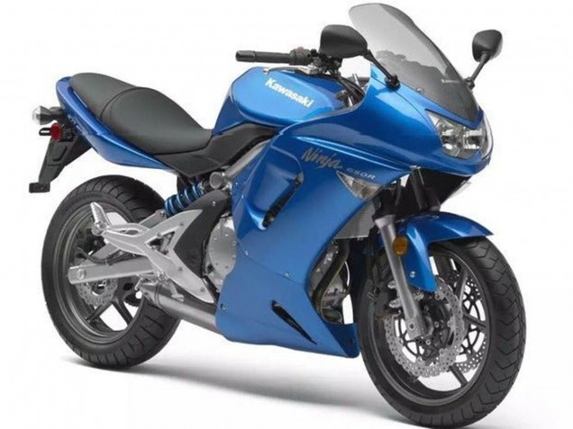 2006-2008 Kawasaki Ninja 650 EX650 Motorcycle Fairings - Blue Chrome UK