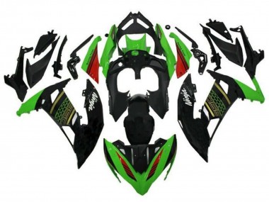 2020-2025 Kawasaki Ninja 650 EX650 Motorcycle Fairing - Green Black Red Honeycomb UK