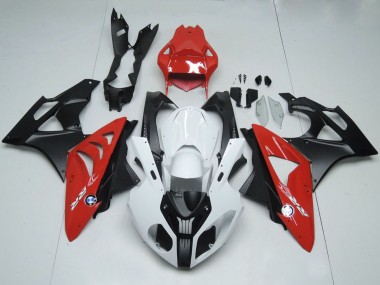 2009-2014 BMW S1000RR Motorcycle Fairings - White Red Matte Black UK