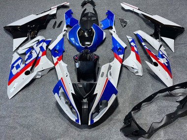 2009-2014 BMW S1000RR Motorcycle Fairings - White Red Blue Glossy Black Tyco UK