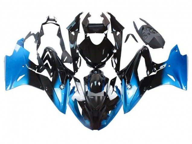 2017-2018 BMW S1000RR Motorcycle Fairings - Blue Glossy Black Fade UK