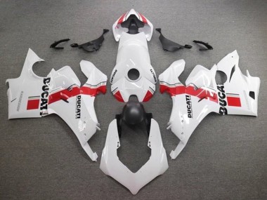 2020-2021 Ducati Panigale V4 V4S Motorcycle Fairings - White Red Stripe UK