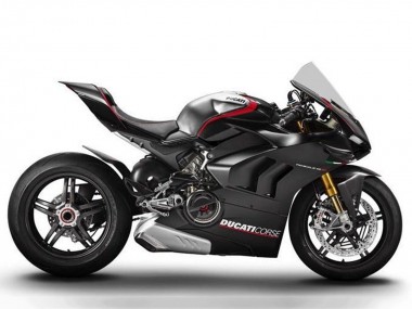 2020-2021 Ducati Panigale V4 V4S Motorcycle Fairings - Silver Red Glossy Black Corse UK