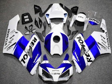 2004-2005 Honda CBR1000RR Motorcycle Fairings - White Blue Black Repsol UK