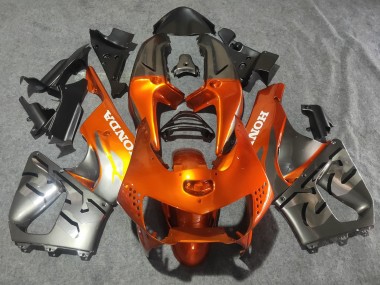 1998-1999 Honda CBR900RR 919 Motorcycle Fairings - Silver Orange Chrome UK