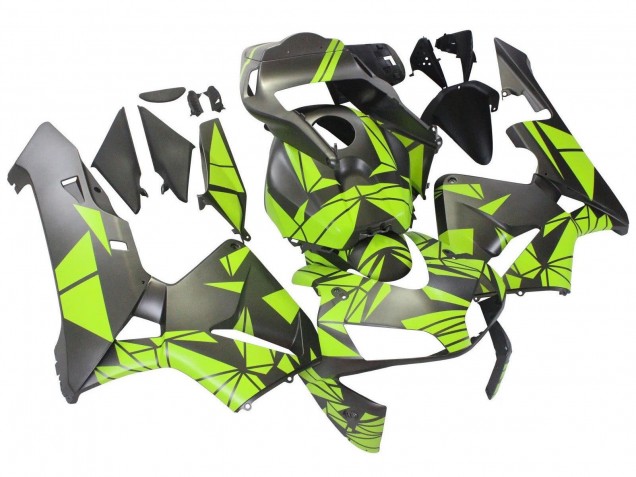 2003-2004 Honda CBR600RR Motorcycle Fairings - Neon Yellow Matte Grey UK
