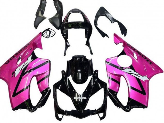 2001-2003 Honda CBR600 F4i Motorcycle Fairing - Pink Glossy Black Stripe UK
